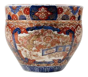Late 19th Century Cache Pot in Imari Porcelain