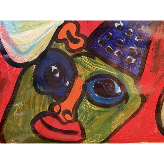 Robert Peter Keil, Faces, Oil Painting on Canvas For Sale - Image 9 of 13