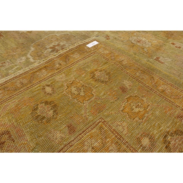 Late 19th Century Antique Turkish Oushak Rug - 08'07 X 12'09 For Sale - Image 5 of 7