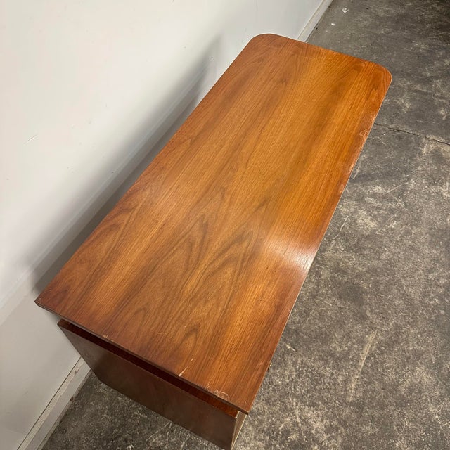 Rway Walnut Mid Century Modern Writing Desk For Sale In Cleveland - Image 6 of 12