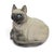 Italian Hand-Glazed Terracotta Siamese Cat Figurine, 9.5", C. 1965–1975 For Sale - Image 4 of 11