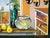 Paper Trompe l'Oeil Still Life and Landscape in Acrylic on Masonite by Richard M. Bacon For Sale - Image 7 of 9