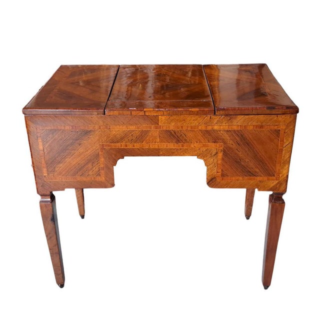 Brown Louis XVI Desk in Walnut For Sale - Image 8 of 11