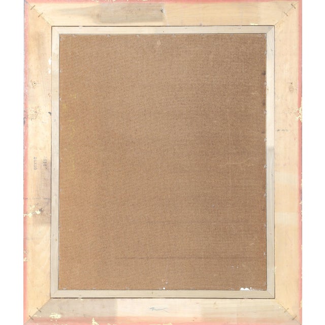 American Donald Roy Purdy, Blue Dress, Oil on Masonite For Sale - Image 3 of 4