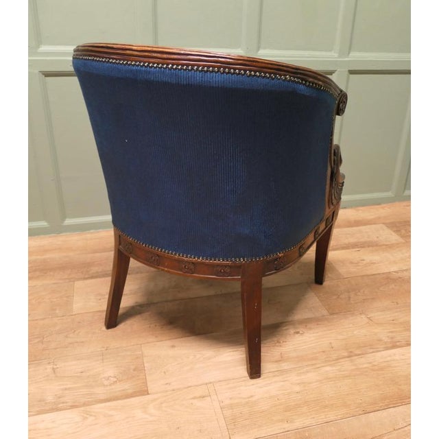 Victorian Upholstered Tub Chairs with Swans, Set of 2 For Sale - Image 6 of 9