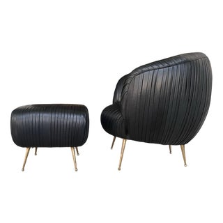 Set of Soufflé Chair and Ottoman by Kelly Wearstler For Sale