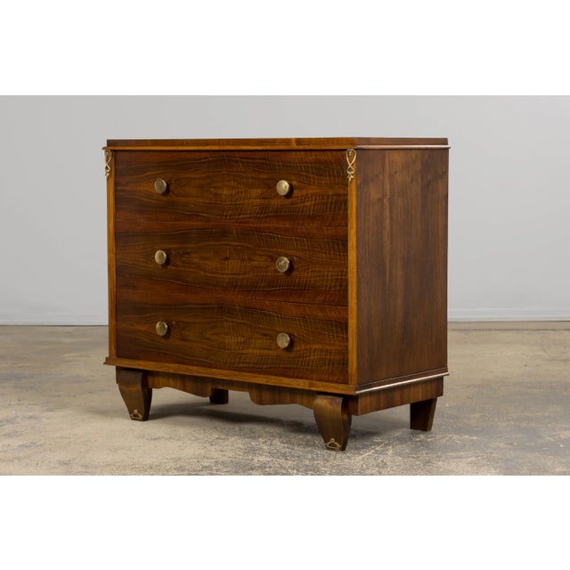 1930s French Art Deco Walnut Chest of Drawers For Sale - Image 14 of 18