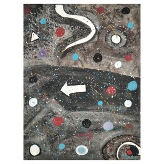 Domingo Millan, Composition, 1986, Mixed Media on Paper For Sale