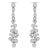 Haus of Brilliance 18K White Gold 3.15 Cttw Round Diamond Waterfall Drop Dangle Stud Earrings (H-I Color, VS1-VS2 Clari For Sale - Image 4 of 6