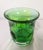 Glass Mid Century Kosta Boda Signed Goran Warff Art Glass Green Pinched Bubble Vase For Sale - Image 7 of 18