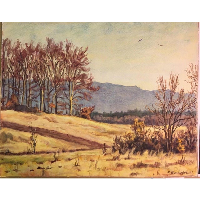 Bender Fritz, Erdbach Breitscheid Central Hesse Landscape, 1961, Oil on Canvas For Sale - Image 7 of 13