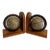 Midcentury Wooden Rotating Globe Bookends—A Pair For Sale