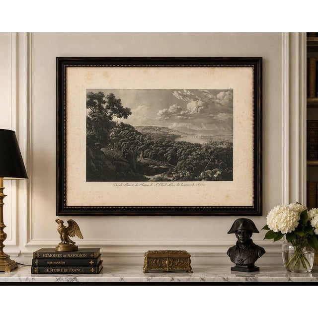 Title: Panoramic View of Saint-Cloud from Sèvres by Louis-Pierre Baltard, Paris, 1803 : This finely executed original...