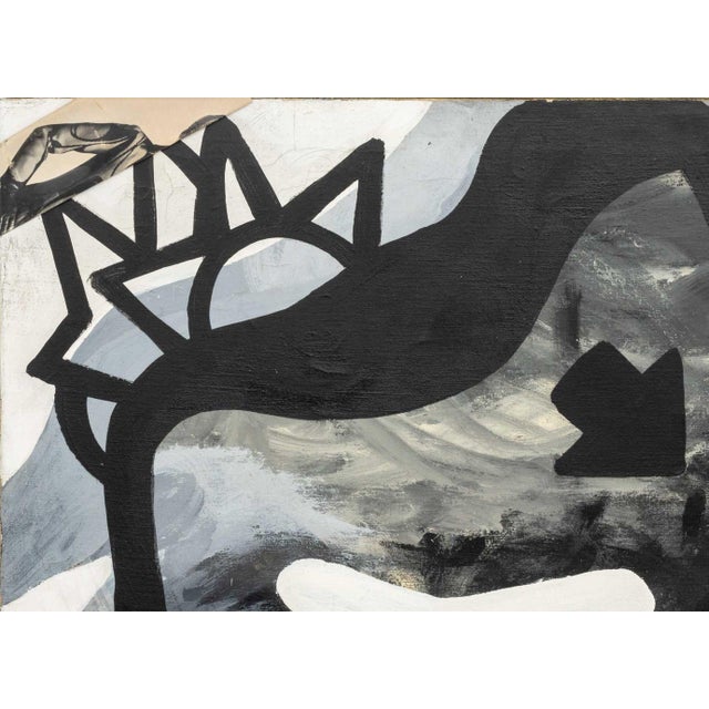 Walter Gaudnek (Czech, 1931-2022), "The Night and the River Making Love", Oil on Canvas with Collage Elements, 1960,...
