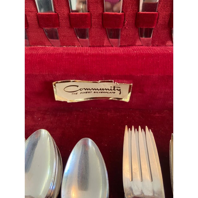 Silver Vintage Oneida Community Morning Star Pattern Flatware Set for 12- 74 Pieces For Sale - Image 8 of 10