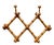 Wall-Mounted Turned Wood Folding Coat Rack, 1920s For Sale