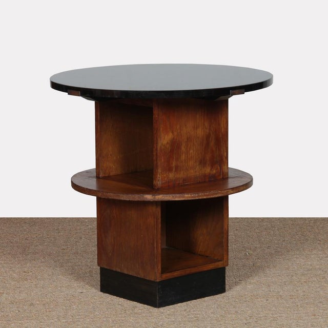 Brown Modernist Side Table in the style of Jean Burkhalter, 1930 For Sale - Image 8 of 8