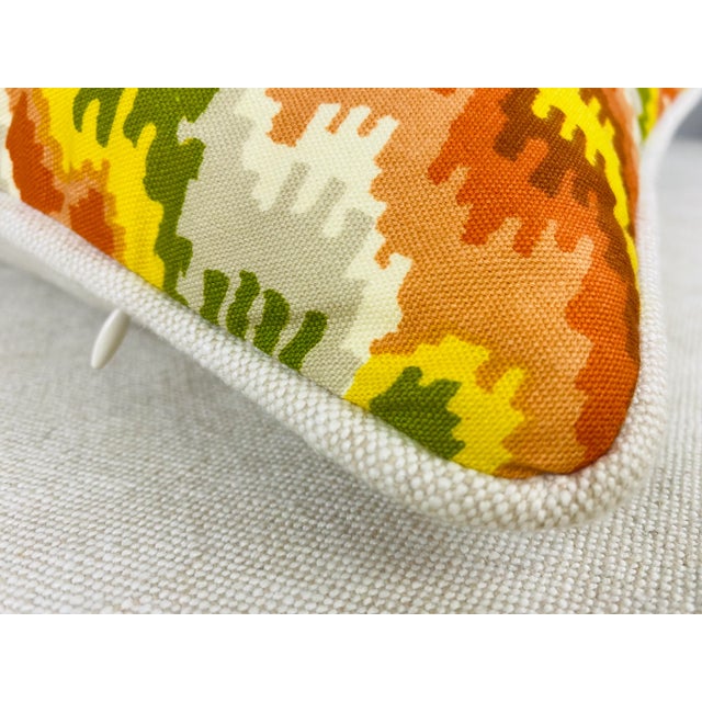 Traditional Dynamic Mid Century Vintage Brunschwig and Fils Lumbar Pillows/A Pair For Sale - Image 3 of 8