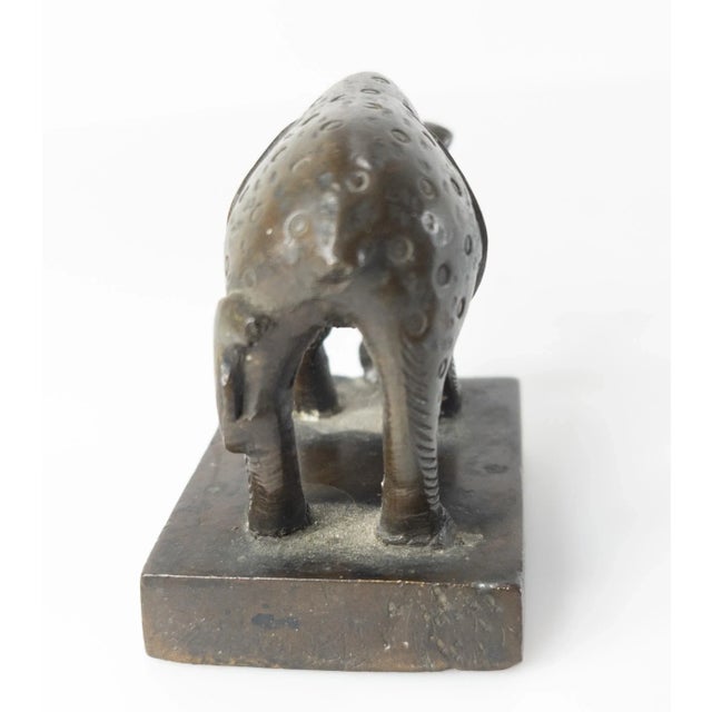 18th Century Chinese Bronze Scroll Weight of an Elephant or Mythical Beast For Sale - Image 4 of 13