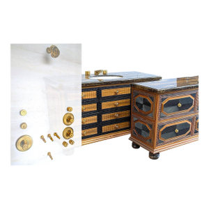 Custom Vanity Cabinets and Shower Set Ensemble - 17 Piece Set