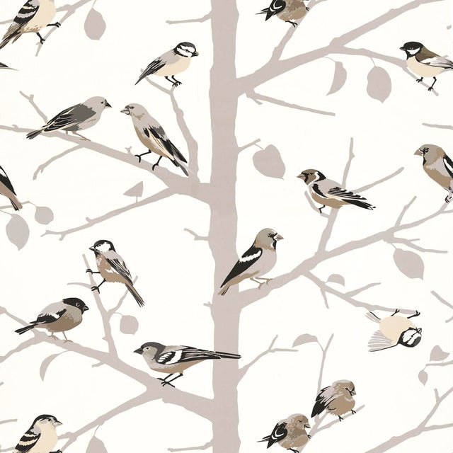 Sample - Schumacher A-Twitter Wallpaper in Winter For Sale