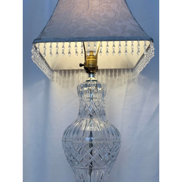 The Vintage Imperlux West Germany 24% Lead Crystal Lamp Base and Shade is a classic and elegant table lamp perfect for any...