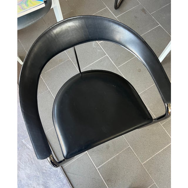 Metal Leather Chairs from Arrben, Set of 3 For Sale - Image 7 of 10