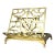 Large Vintage Brass Folding Book Stand Art Easel For Sale