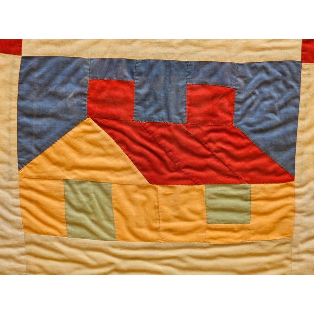 Traditional Mid 20th Century Framed Crib Quilt For Sale - Image 3 of 10