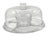 1980s Vintage Clear Glass Pedestal Serving Dish With Dome Cover For Sale - Image 5 of 9