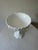 1960s Vintage Milk Glass Pedestal Compote With Embossed Rose and Fruit Relief, C. 1950s–60s For Sale - Image 5 of 7