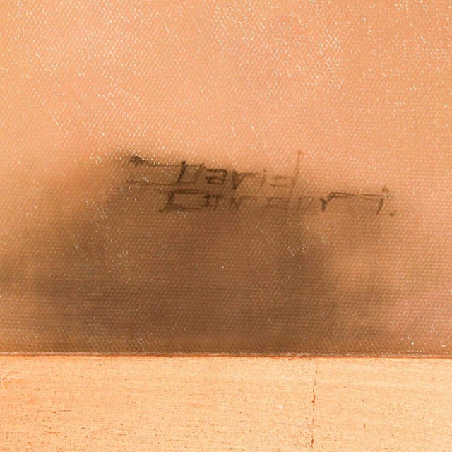 Late 20th Century Framed Signed Reclining Nude Oil on Canvas Attributed to David Condori For Sale - Image 4 of 5