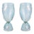 1970s Mid Century Modern Blue, Seguso Style Murano Glass Lamps - A Pair For Sale
