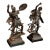 Early 20th Century Pair of Bronzed Finish Spelter Figures of Gallic Warriors For Sale