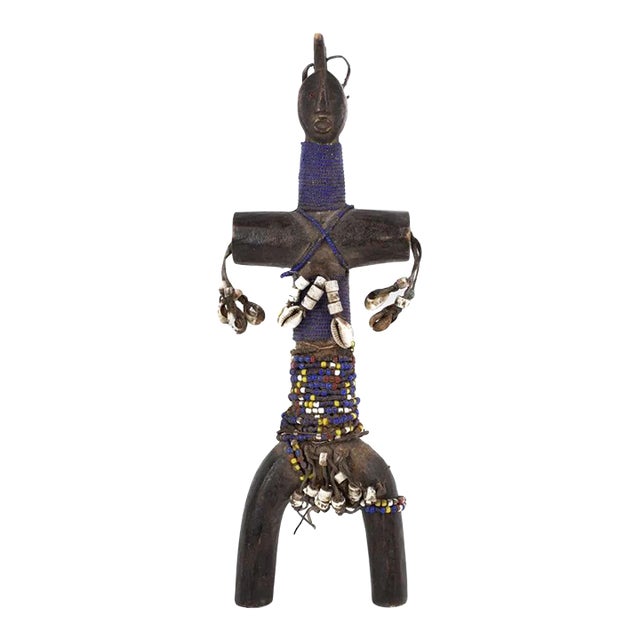 Early 20th Century Namchi Namji Beaded Fertility Doll Cameroon For Sale
