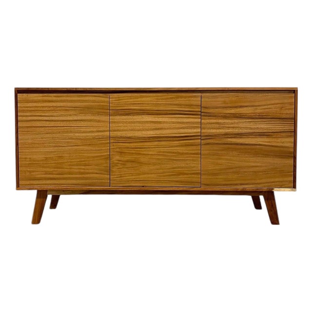 Mid Century Modern Style Credenza 3 Door Tv Cabinet. For Sale