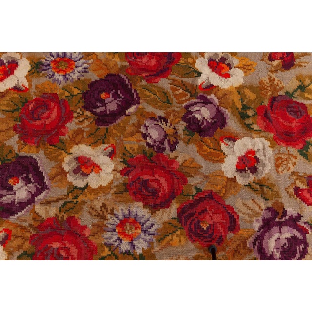 Early 20th Century Russian Bessarabian Floral Handmade Wool Rug For Sale In New York - Image 6 of 8