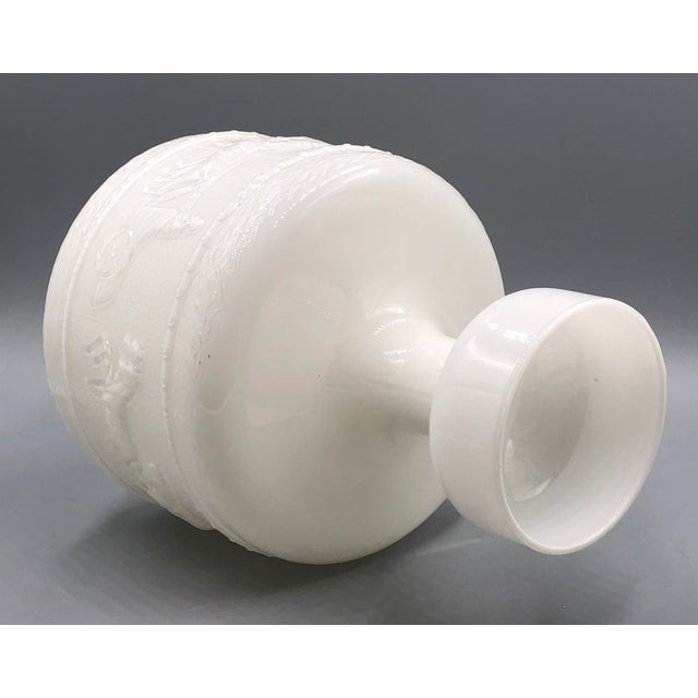 Glass Large Neoclassical Opaline Glass Vase with a Chariot Relief by Opaline Florence, Italy, 1919 For Sale - Image 7 of 15
