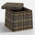 Transitional Dyer Gray Tartan Skirted Storage Ottoman For Sale - Image 3 of 5