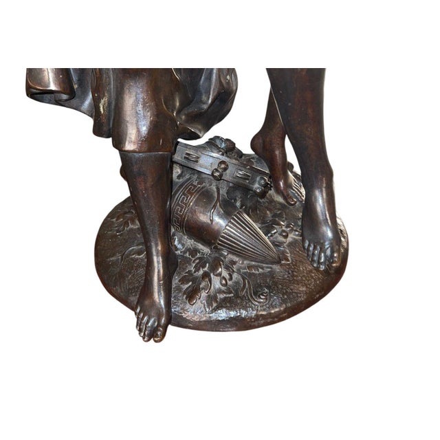 Bronze H. Dumaige Bronze Sculpture of Two Dancing Women. Late 19th Century, France. For Sale - Image 8 of 9