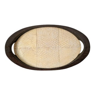 R & Y Augousti Art Deco Snakeskin Tray For Sale