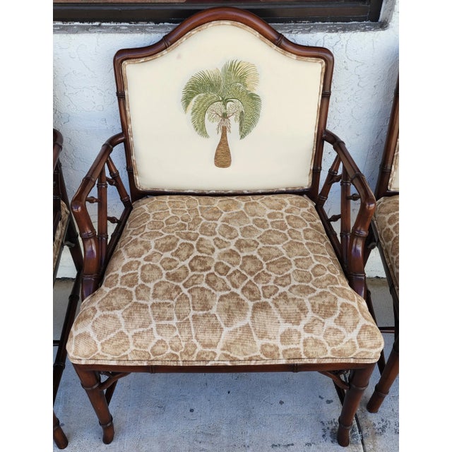 Vintage Chinese Chippendale Dining Chairs Bamboo Set of 8 For Sale - Image 12 of 18