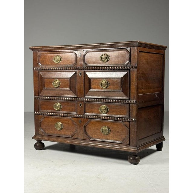 17th Century Antique Oak Chest of Drawers For Sale - Image 10 of 18