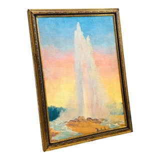 Small Colorful Geyser Original Painting For Sale