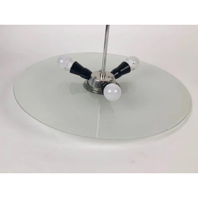 Czech Bauhaus Glass Plate Pendant Lamp, 1930s For Sale - Image 11 of 13
