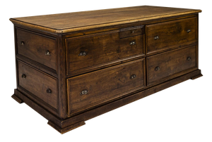 Large Art Deco Warehouse Counter in Oak, 1930s