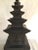Figurative 1960s Charcoal Painted Terracotta Pagoda Statue For Sale - Image 3 of 9