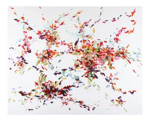 Contemporary Abstract Acrylic on Canvas Paiting "Record of Undefined Color 30" by Kyong Lee