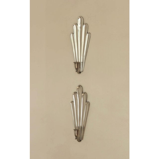 Mid-Century Modern Mid-Century Modern Swedish Grace Style Pewter Sconces by C.G. Hallberg, 1930s, Set of 2 For Sale - Image 3 of 18
