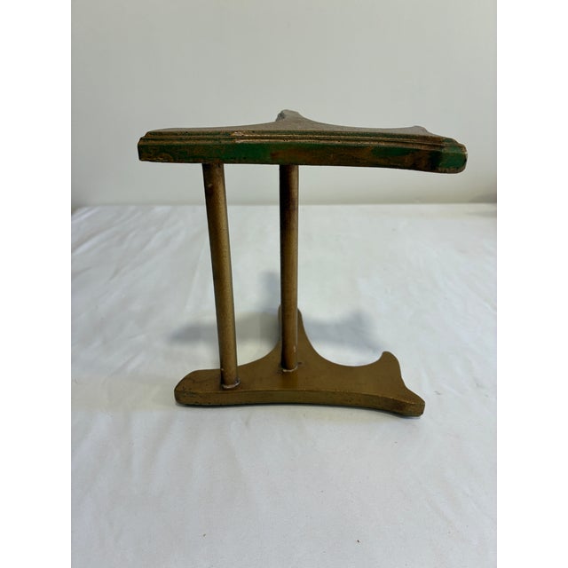 Wood Vintage Gold Painted Wood Plate Stand / Easel For Sale - Image 7 of 8